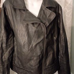 Faux Leather Coat Size Xl