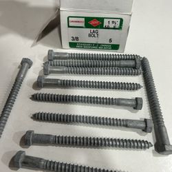 Lag galvanized bolts 10pc per box 3/8x5” I have 50 boxes available $25 per box