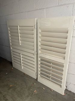 White plantation shutters