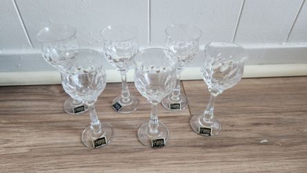 Vintage Mikasa Crystal Wine Glasses - Set of 6