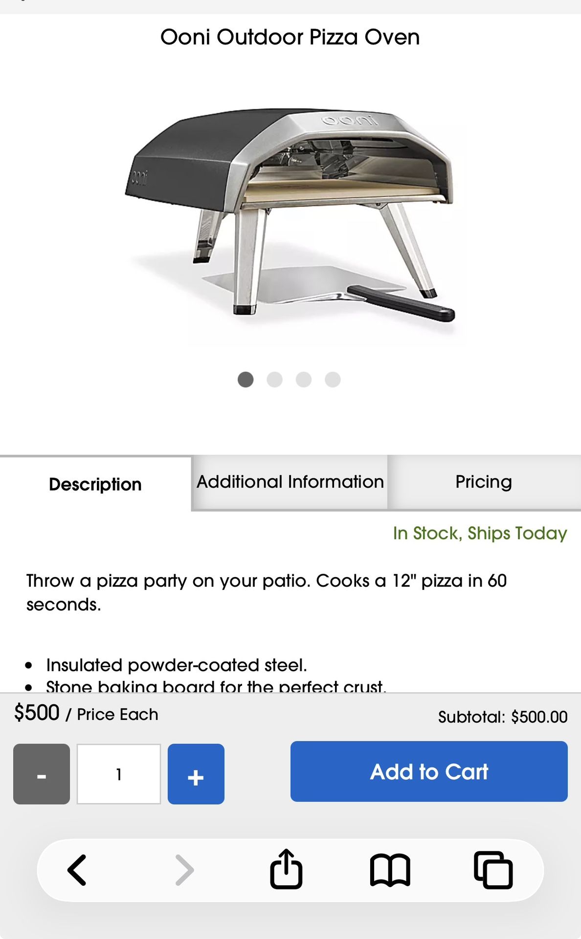 Ooni Outdoor Pizza Oven