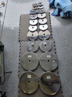 Weight Plates Weightlift Excercise Workout Bench Press Curl Shoulder metal Plates 1inch hole chrome metal Plates