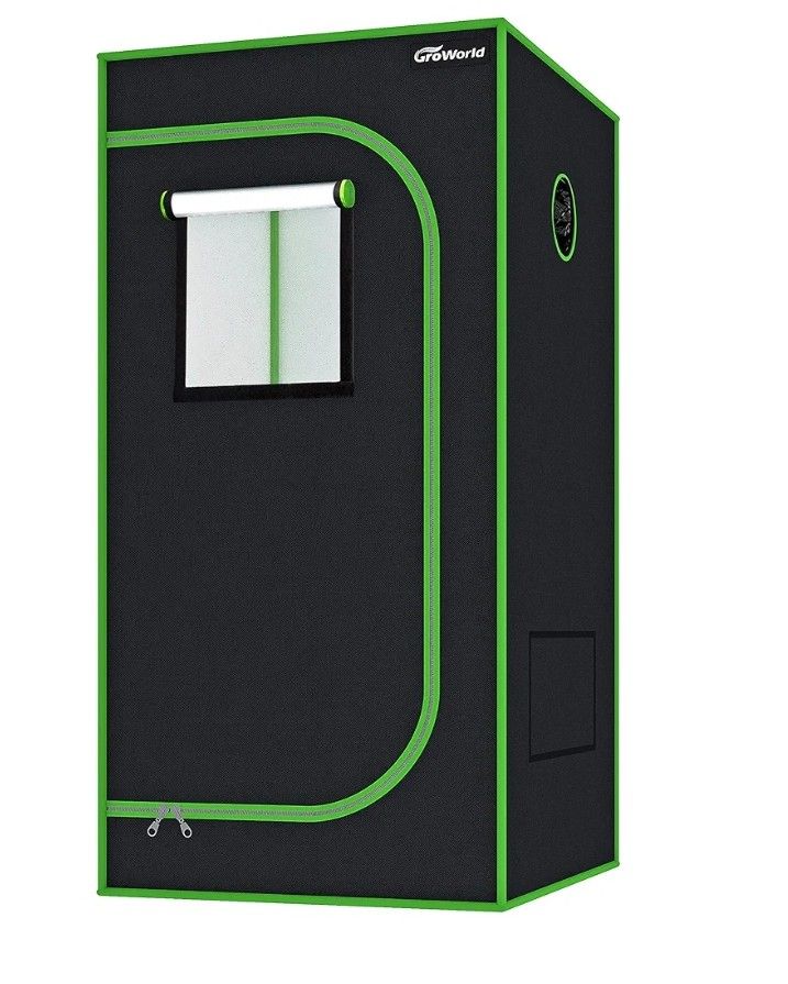 24''x24''x48'' Greenhouse Grow Tent with High Reflective 600D Mylar, Observation Windows and Removable Floor Tray for Indoor Plant Growing