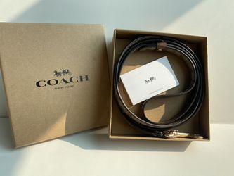Coach Leather Dog Leash NEW In Box