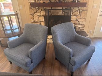 Blue accent chairs
