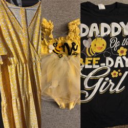 Plus Size First Birthday Family Outfit Bundle 