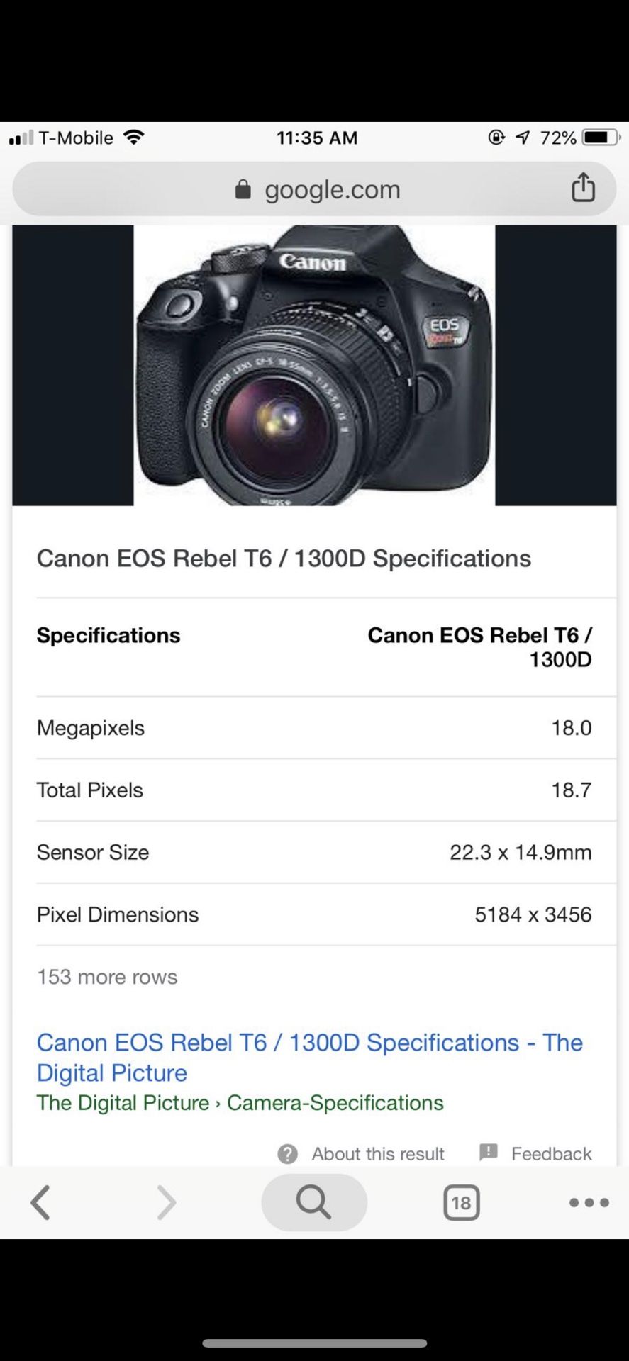 Canon Rebel T6 - with 2 Lenses and accessories