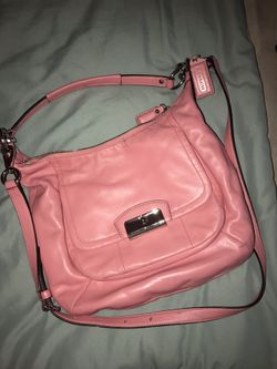 Coral Pink Coach Crossbody/Shoulder Bag