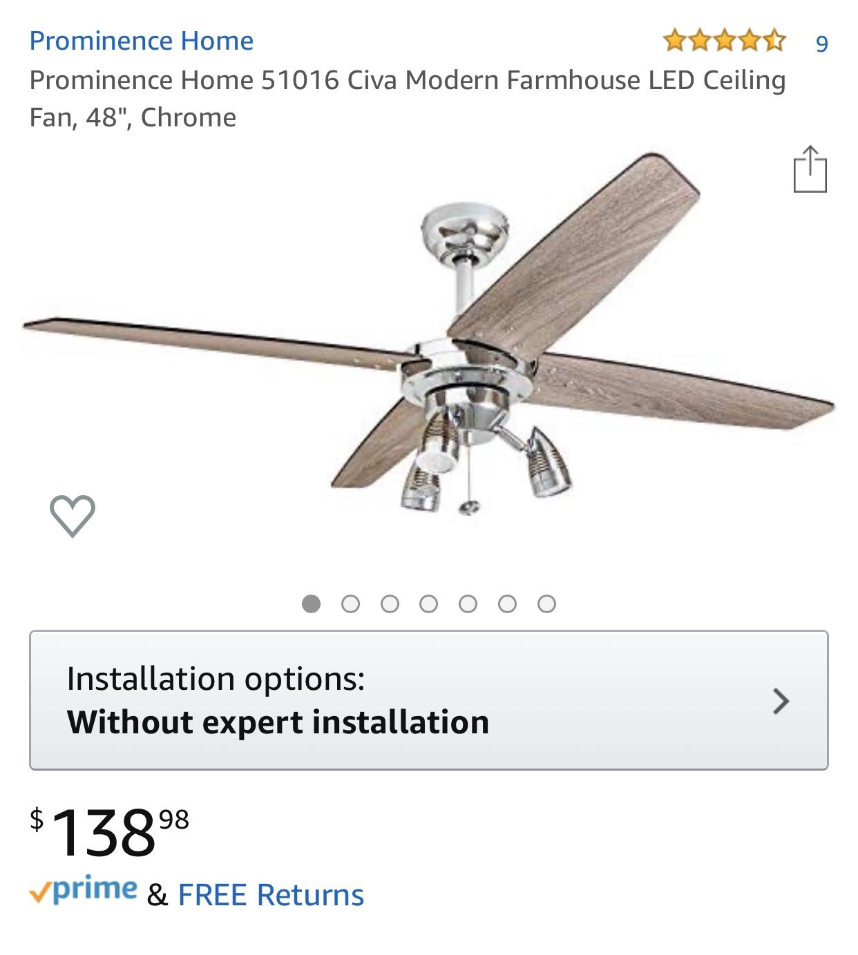 Ceiling fan - 48 inch - brand new