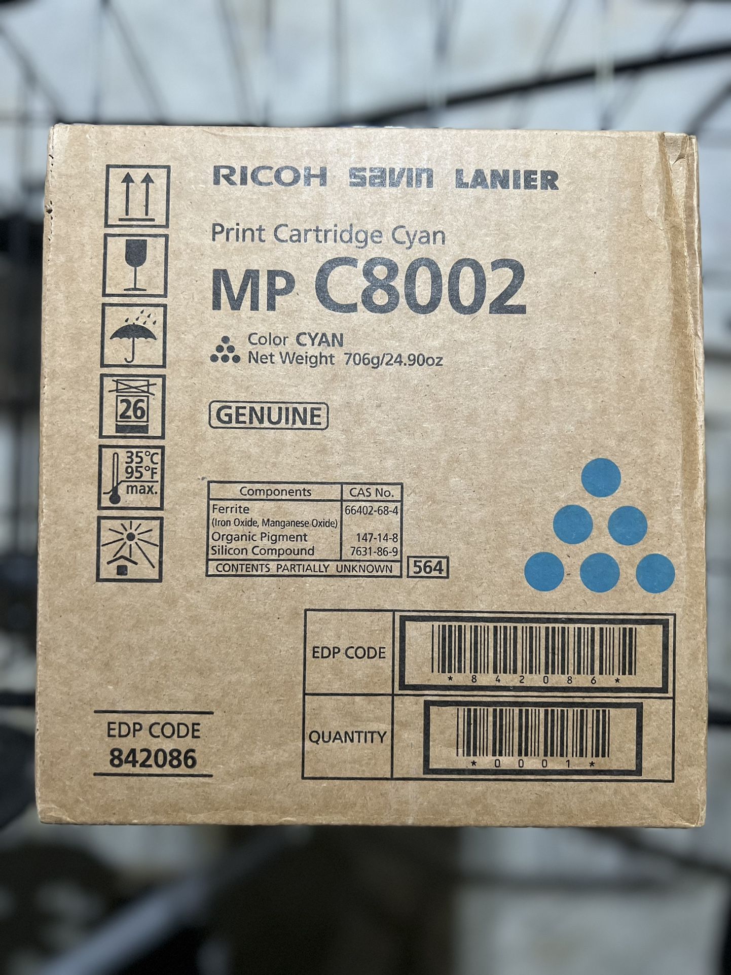 Ricoh Cyan Toner Cartridge for MP C8002 Savin Lanier CYAN
