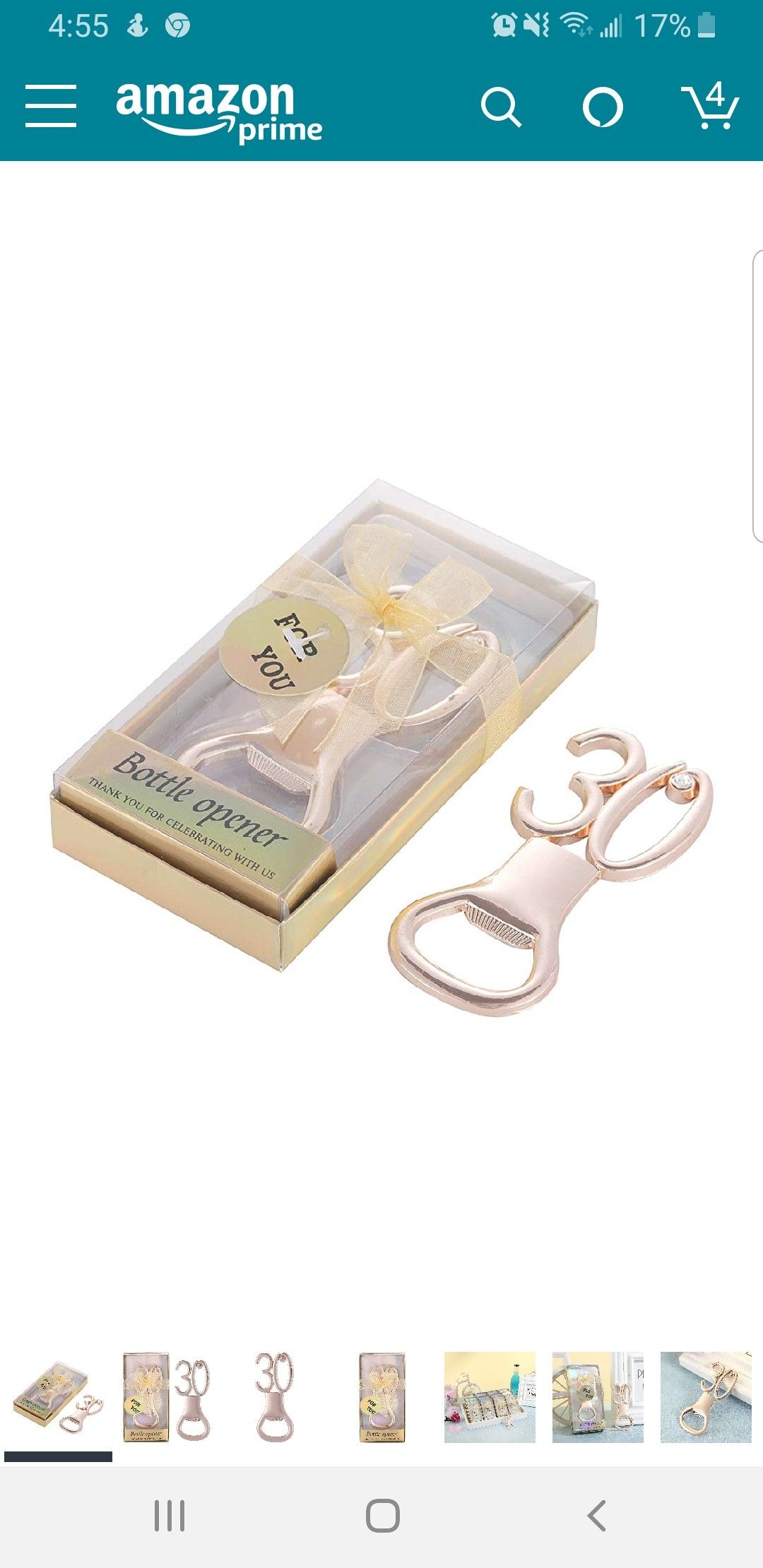 Yuokwer 5 PCS Bottle Openers Gold Birthday Party Favors 30 Anniversary Favors for Guests,Number 30th Birthday Beer Bottle Openers for Party Gift