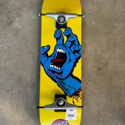 Santa Cruz Skateboard Deck Screaming Hand Yellow 7.75"