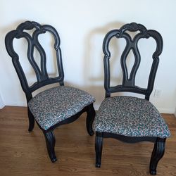 Antique dining chairs refurbished x2