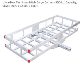 Ultra-Tow Aluminum Hitch Cargo Carrier - 500-Lb. Capacity, Silver, 60in. x 22.5in. x 8in.H $100