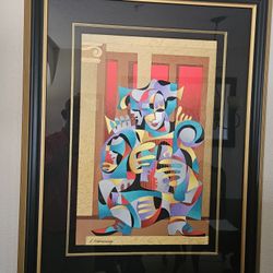 Anatole Krasnyansky art work signed and numbered Harp IV" or "Whimsical...
