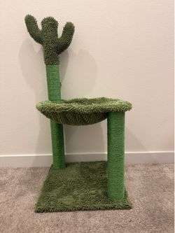 Cat cactus scratching post