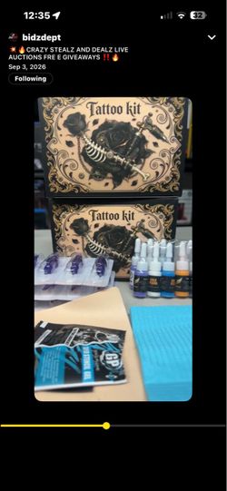 Tattoo Kit with Inks and Accessories