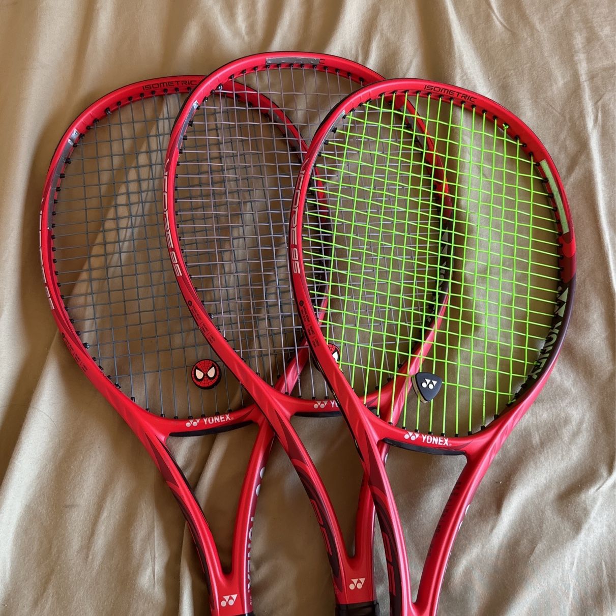 3x Yonex Vcore 95 (2018) Grip Size 2 (4 1/4) Lightly Used for Sale