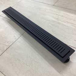 30” linear drain in brushed gold matte black finish with grill 304ss solid stainless steel with leveling legs ready for pick up today
