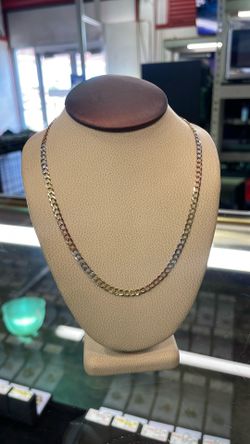 14K 7.3g 24in. TRI-COLOR LINK CHAIN