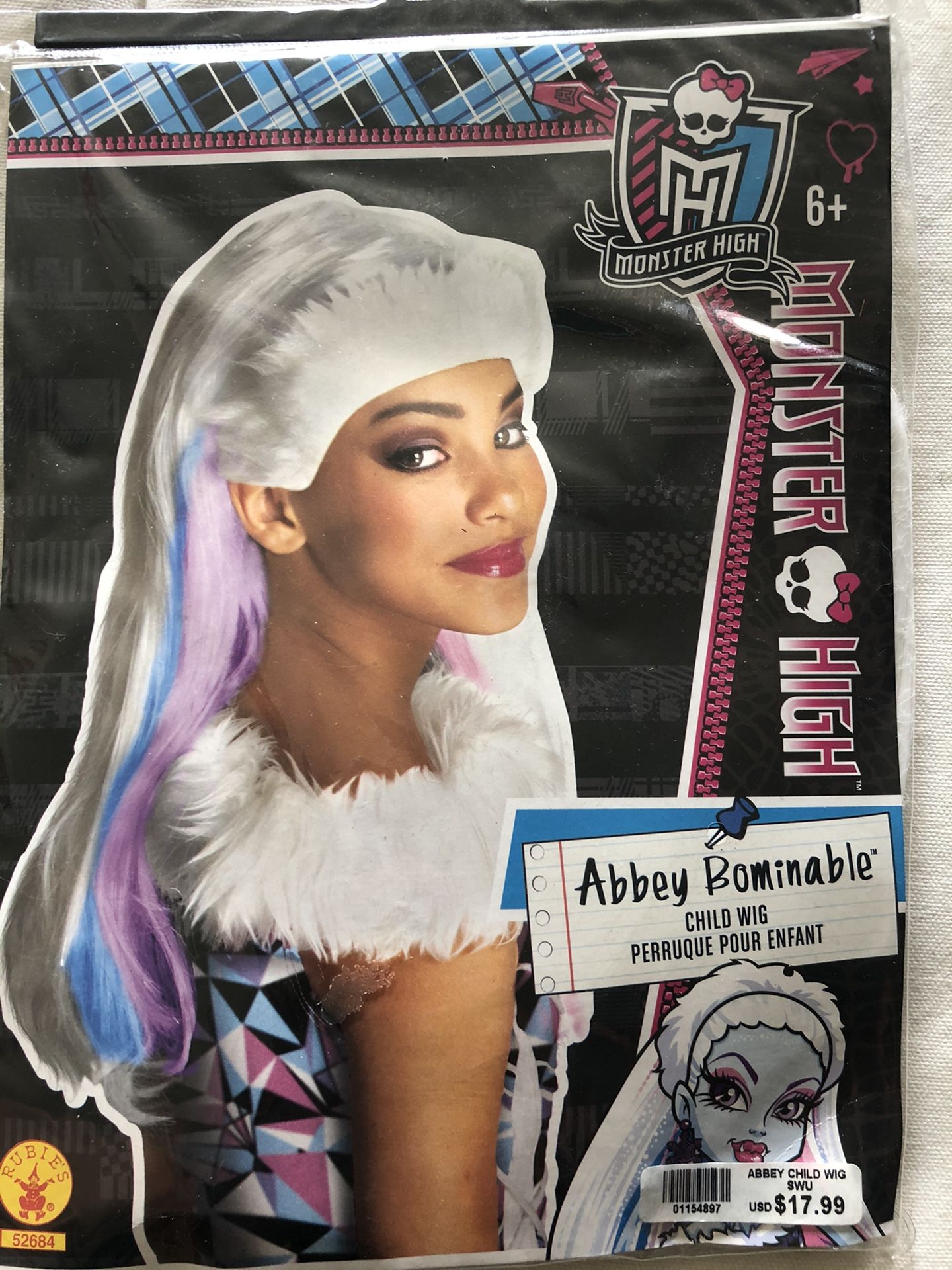 Halloween Costume Child Monster High Abbey Bominable Wig