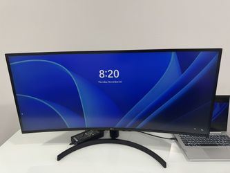 LG 34WN80C-B UltraWide Monitor 34” 21:9 Curved WQHD 4K (3440 x 1440) IPS Display, USB Type-C (60W PD) , sRGB 99% Color Gamut, 3-Side Virtually Borderl