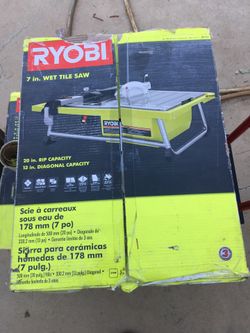 New 7” Inch RYOBI Wet Tile Saw