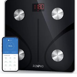 RENPHO Smart Scale for Body Weight, Digital Bathroom Scale BMI Weighing Bluetooth Body Fat Scale, Body Composition Monitor Health Analyzer with Smartp