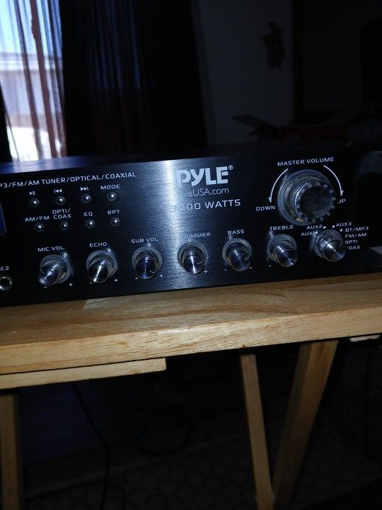 Pyle 3000 Watts/P3001BT /professional Stereo Amplifier W/bt/mp3/fm/am Tuner/ Optical /coaxial