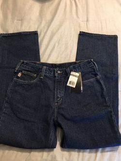 NWT MENS CARHARTT FIRE RESISTANT JEANS 33x32