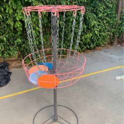 Disc Golf Cage and discs
