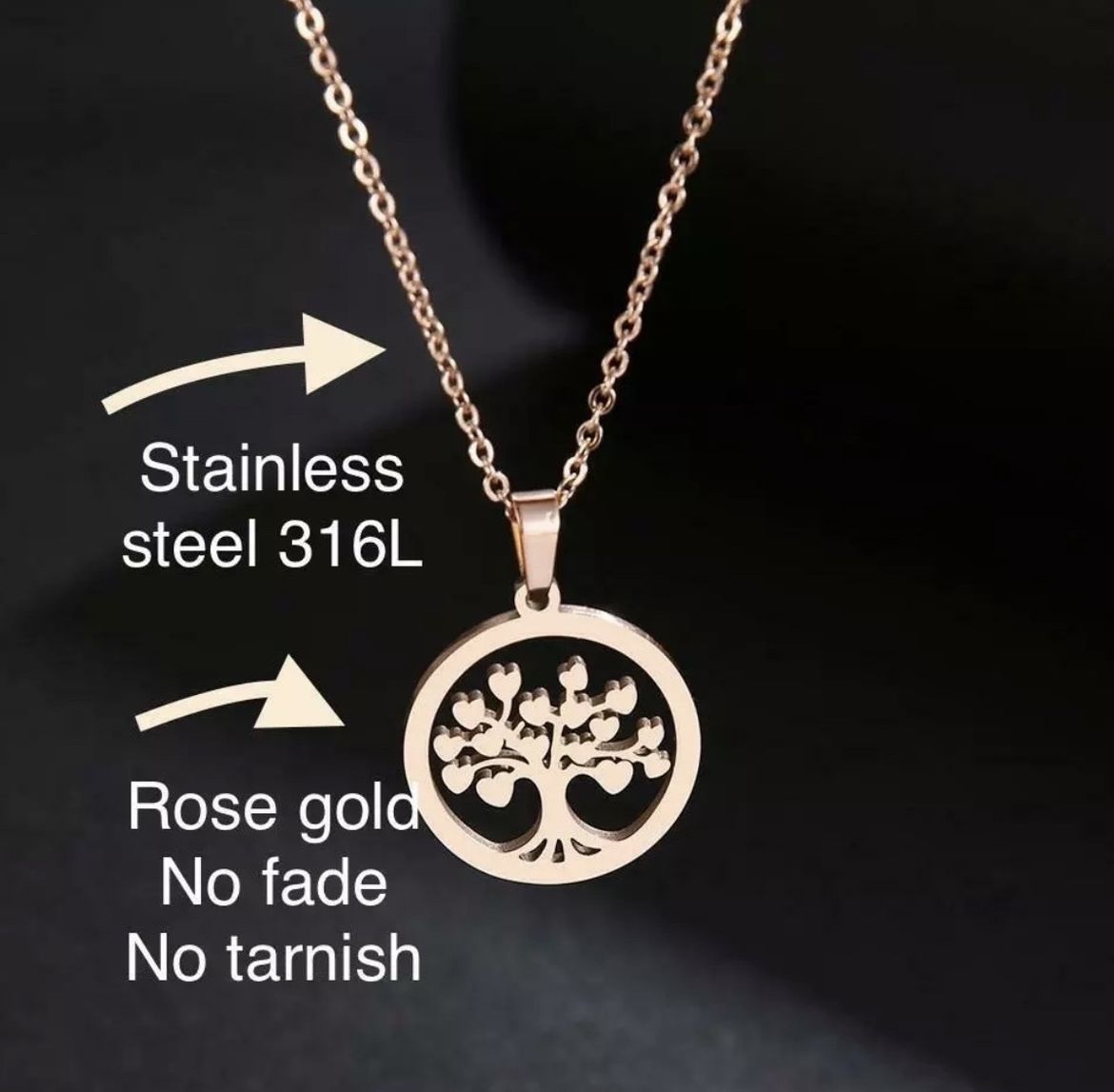 Charm Necklace Pendant Tree Of Life 2 Colors Available