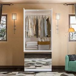 FUFU&GAGA Mirrored Armoire（KF020371US-01AA-001）