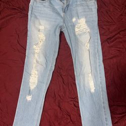 Distressed Denim Jeans