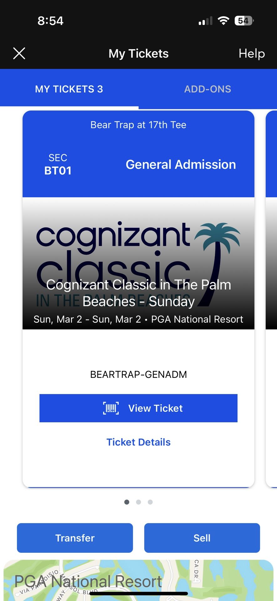 Cognizant Classic Sunday Bear Trap Ticket