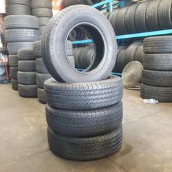 🔥 (4) 205 75 15 Michelin X Radial All Season Tires with Redline 