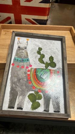 Framed Llama Wall Art Print