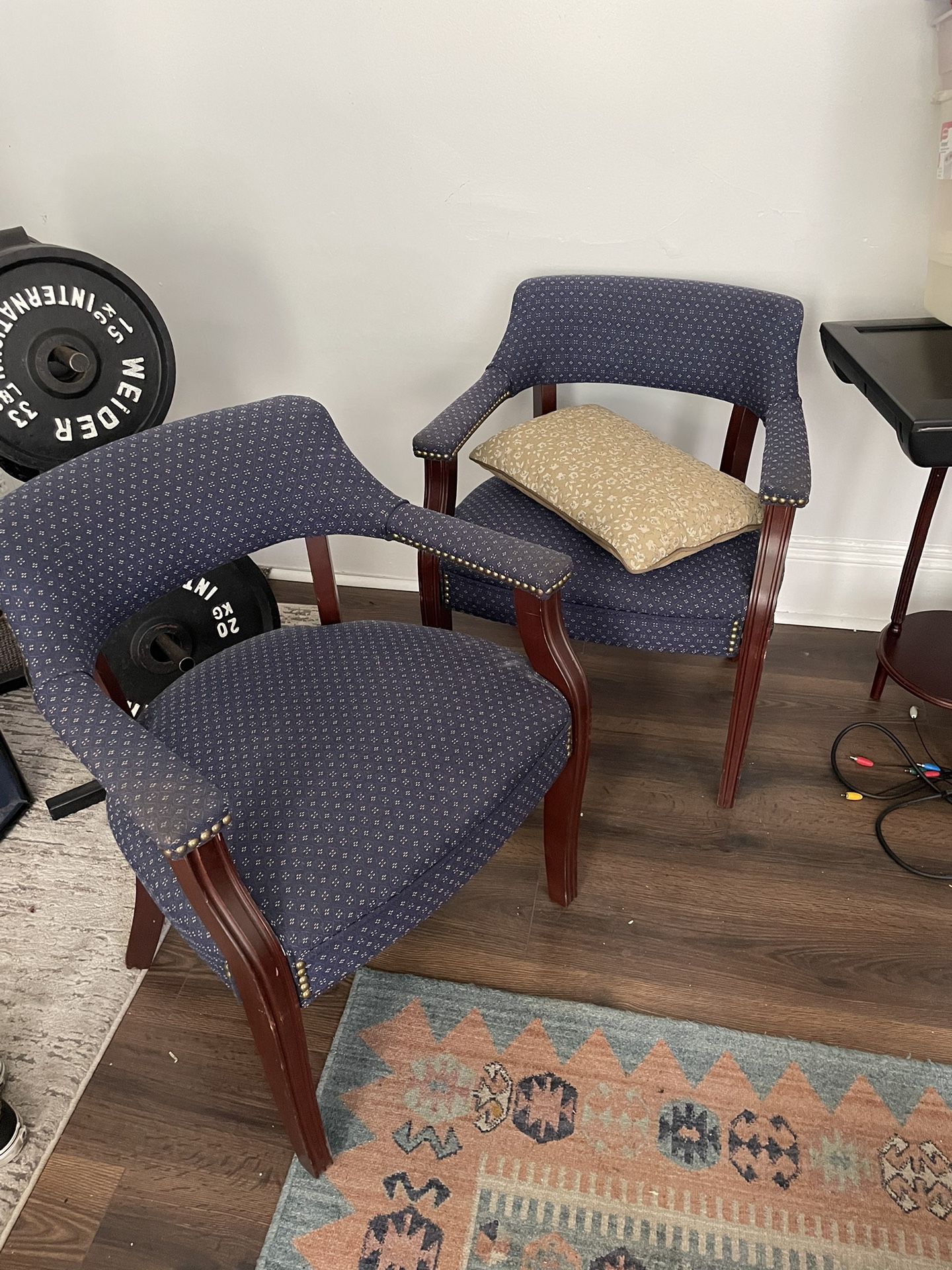 2 Happy fabric chairs