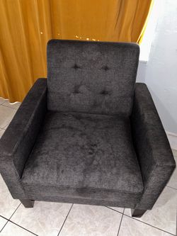 Gray accent chair