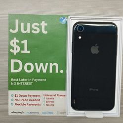 Apple IPhone  XR 64gb Unlocked, FREE Smartwach/ Headphones. Pay $1 Today Rest in payments. NO CREDIT NEEDED FINANCING