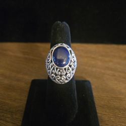 Genuine Lapis Lazuli Bali Ring 
