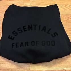 Black Essentials Fear Of God Hoodie