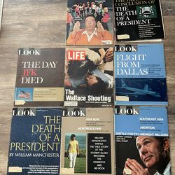 🇺🇸 Vintage Lot of  JFK Era Magazine Collection (LOOK • LIFE • Post)