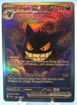 Gengar EX Starry Night Holo Custom Card - Pokémon Fan Art