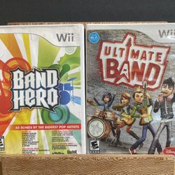 Band Hero And Ultimate Band Wii Game Lot