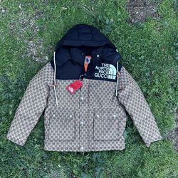Gucci x North Face GG Monogram Designer Puffer Jacket