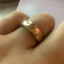 New Rose Gold Plated Titanium Carbide Size 10 Ring