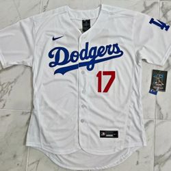 Dodgers Ohtani White Jersey Stitched (Small To 3X)