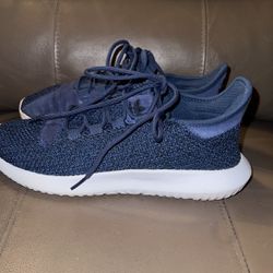 Adidas Navy Blue In White Sneakers 