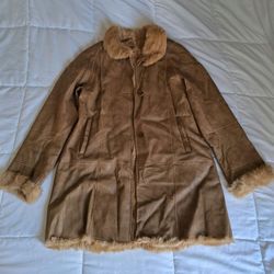 Vintage Original Lapin Women's Leather & Fur Coat